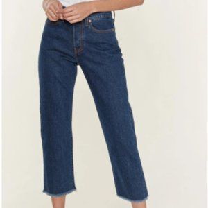 Levi's Wedgie Fit Straight Jeans - Raw Hem Size 23